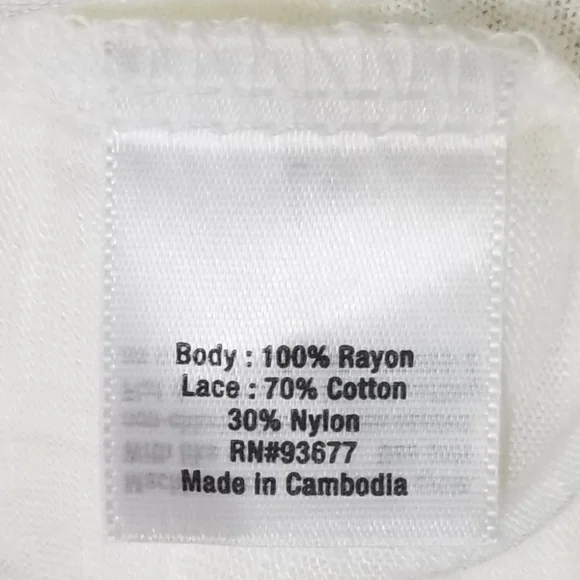 Color 1/3: white bell sleeve w lace A New Approach top - Picture 3 of 5